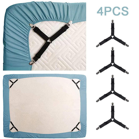 Pinces de drap de lit réglables, attache de ceinture , ensemble de 4 pièces